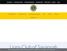 Tablet Screenshot of lionsclubofsavannah.com